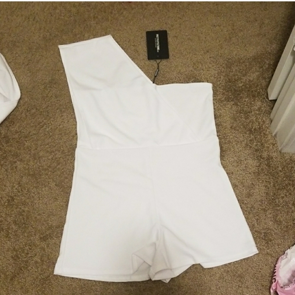 Pretty little things white romper.
